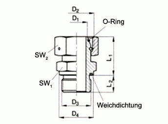 Einschraubstutzen mit Dichtkegel EGE-R-WD